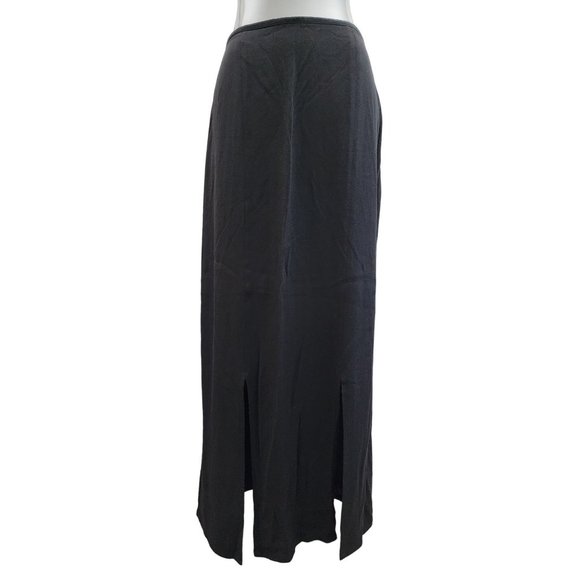 Double D Ranch Black Maxi Skirt Double Slit Solid Long Small - Picture 1 of 3